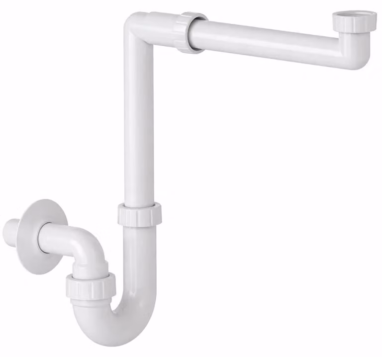 CERANO - Sifone per lavabo/mobili, salvaspazio - 5/4" - plastica - DN32/250-700 mm - bianco