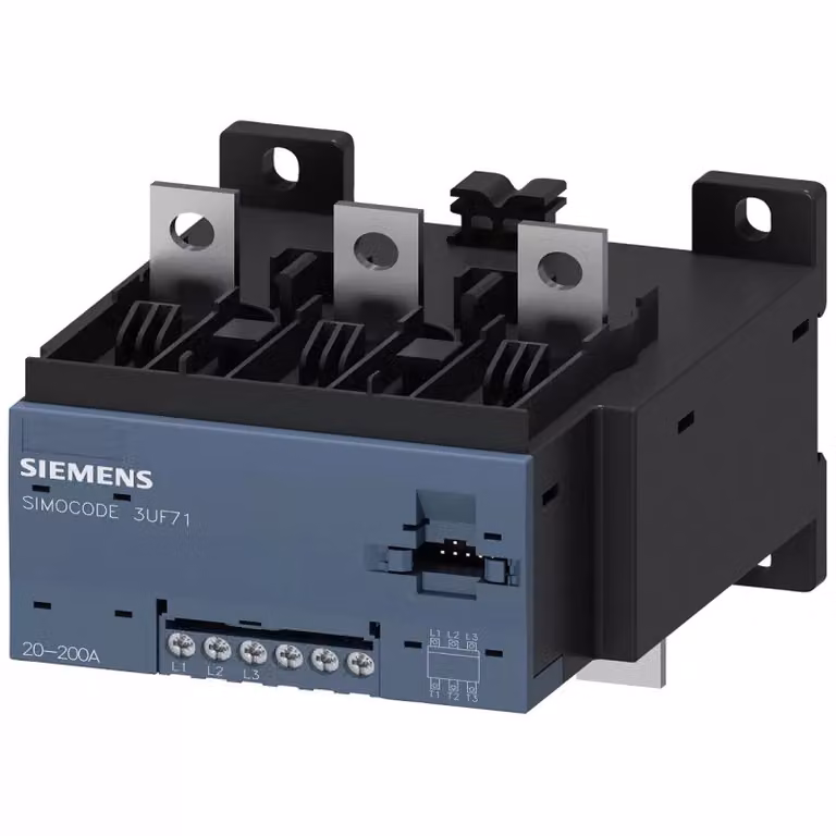 Modulo di rilevamento corrente/tensione Siemens V2, 20-200 A, larghezza 120 mm, collegamento su guida 3UF71131BA010