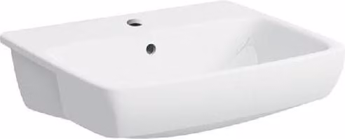 Geberit Selnova Square - Lavamano 550x440 mm, con 1 foro per rubinetto, con troppopieno, bianco 501.467.00.7