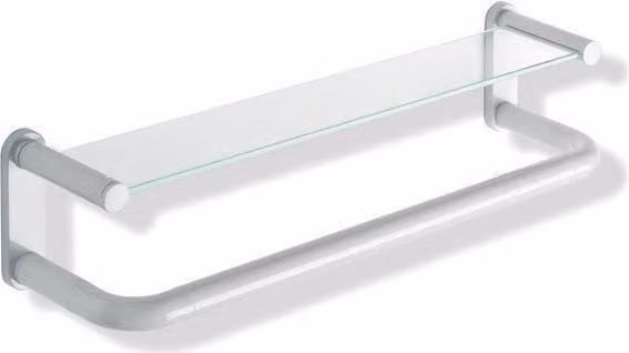Mensola in vetro Serie 801 con maniglia corallo
