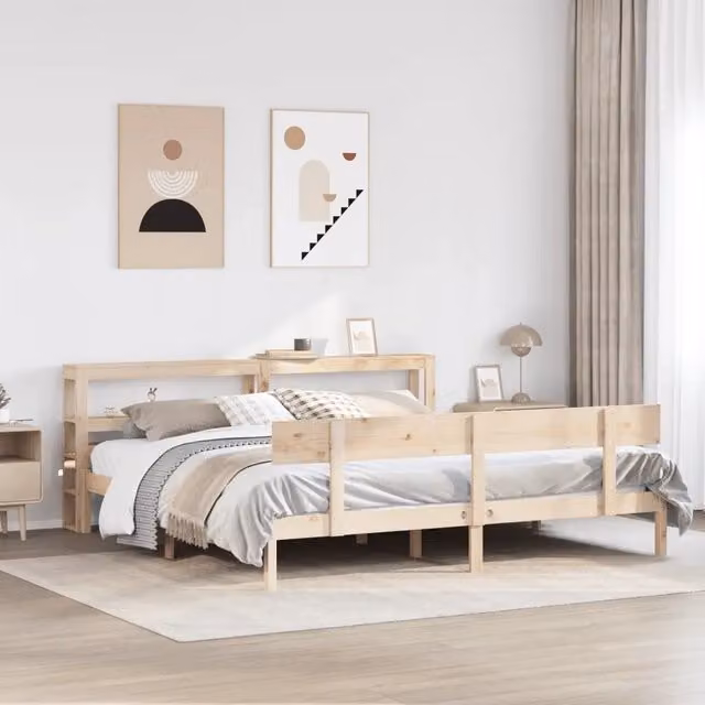 Letto senza Materasso 200x200 cm in Legno Massello di Pino 3305808