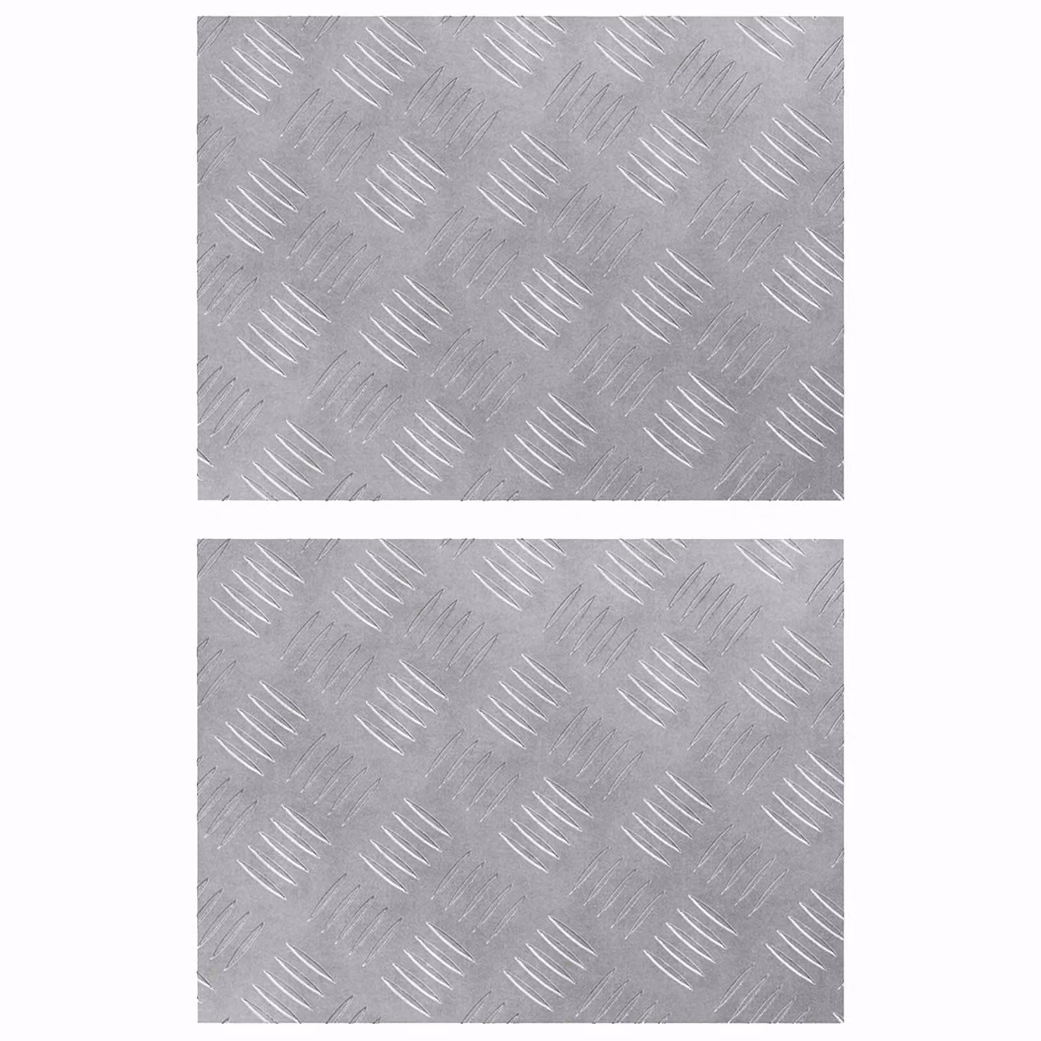 Set di 2 gradini per scale vidaXL in alluminio color argento, L: 40 cm, P: 30 cm