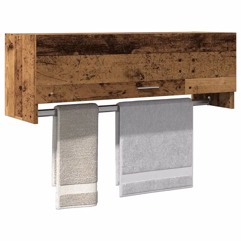 Armadio in legno stile rustico vidaXL, colore marrone, L 100 cm x P 32,5 cm x H 35 cm