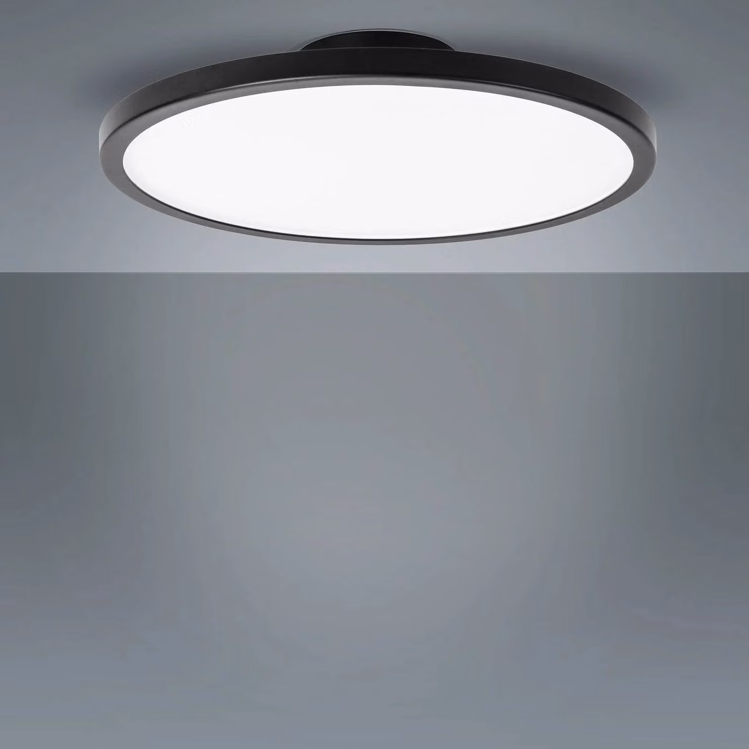 LIGHTME Plafoniera Aqua, Nero, Bagno, Alluminio, Moderno, Plafoniera