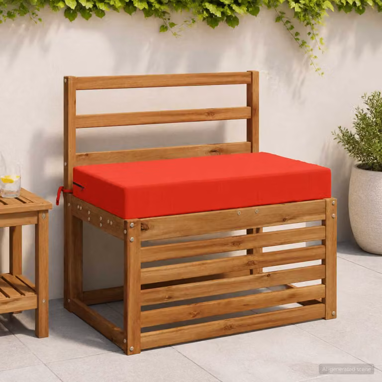 vidaXL Cuscino per la seduta SOEST in poliestere rosso con rivestimento lavabile e resistente ai raggi UV