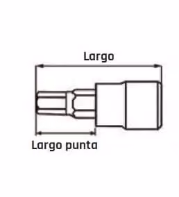TX presa lunga con gambo da 1/2" TX55 100 mm Tengtools