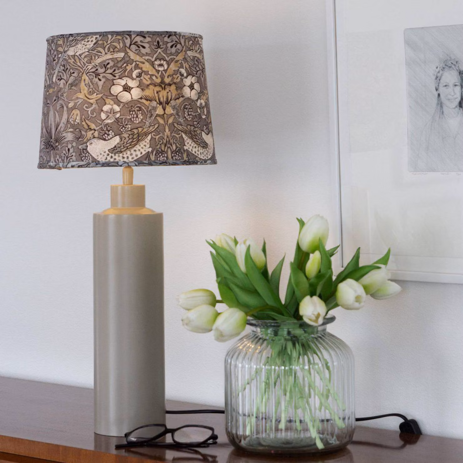 PR Home Lampada da tavolo Solo, Crema / Ambra, Soggiorno / Sala da pranzo, Metallo, Lampada da tavolo