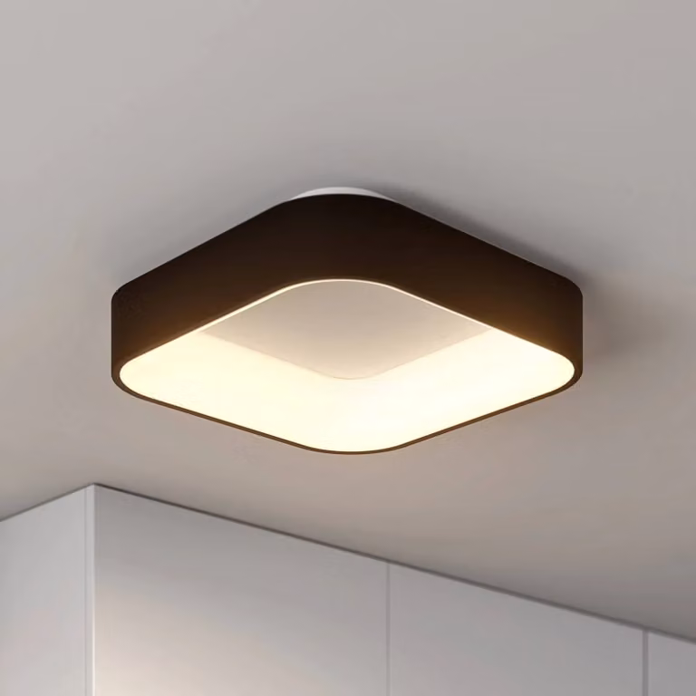 Plafoniera a LED Aleksi Arcchio, dimmerabile, Nero, Cucina, Metallo, Moderno, Plafoniera LED