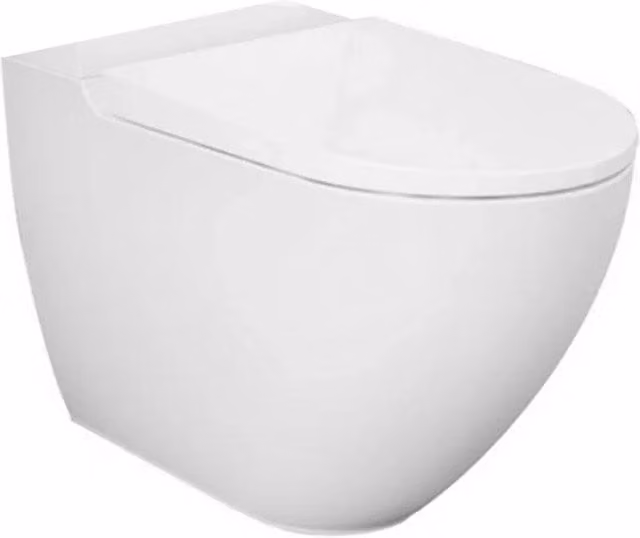 Vaso monoblocco serie Des filo muro rimless