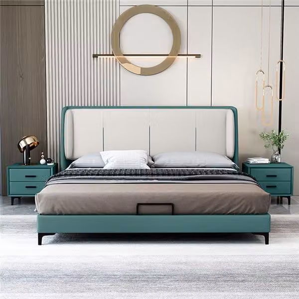 Betten Textil Hotel Luxus Polster Sitz Stoff Italien Designer Bett Schlafzimmer
