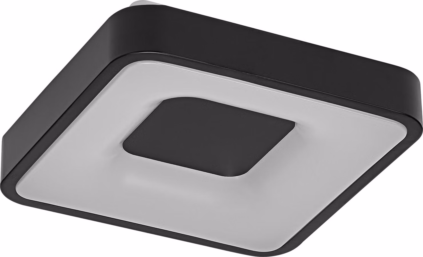 OSRAM Orbis Piana Lampada da soffitto a LED 290 mm, 16 W, 3000 K bianco caldo, Click-DIM, nero, metallo, IP20