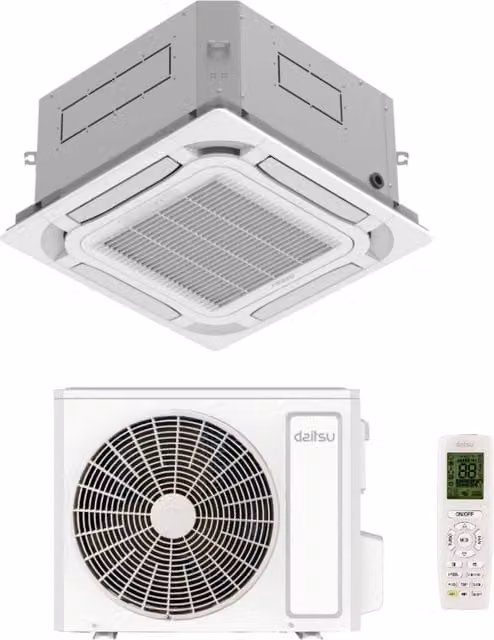 Condizionatore a Cassetta Daitsu AUD18KDBS da 18000 BTU con Wi-Fi, Telecomando e Griglia, Colore Bianco, Classe Energetica A++