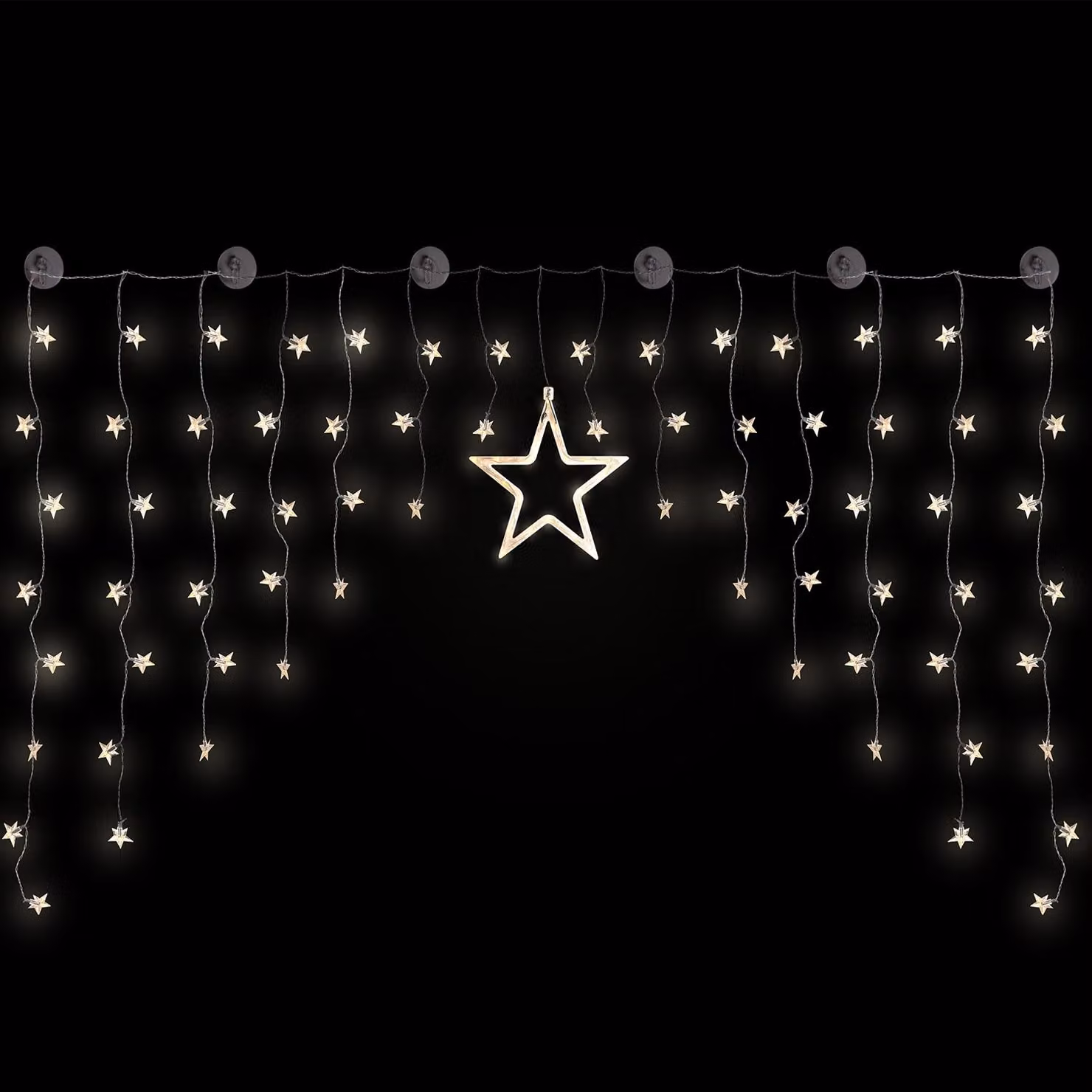 Tenda luminosa a LED "Pioggia di stelle" con 90 LED