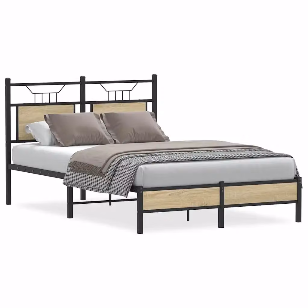 Struttura Letto Design Mania in Rovere Sonoma e Truciolato, L 120 x P 200 cm – 2