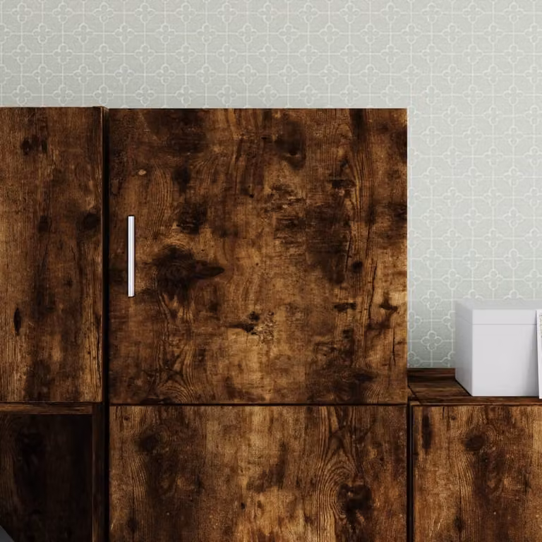 Mobile a parete vidaXL in legno Rovere Fumo, L 40 cm x P 42,5 cm x H 40 cm