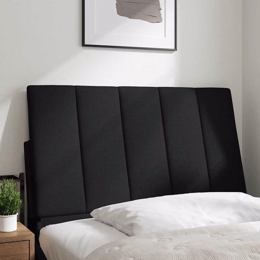 vidaXL Cuscino Testiera Hanko Nero 90 cm in Tessuto