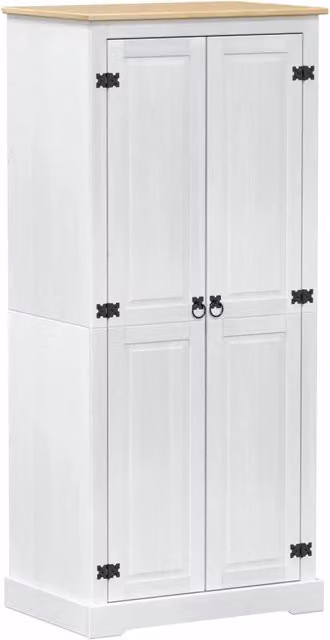 Armadi con lo scaffale Bianco 76 x 50 x 170 cm Pino massello CFW8459156