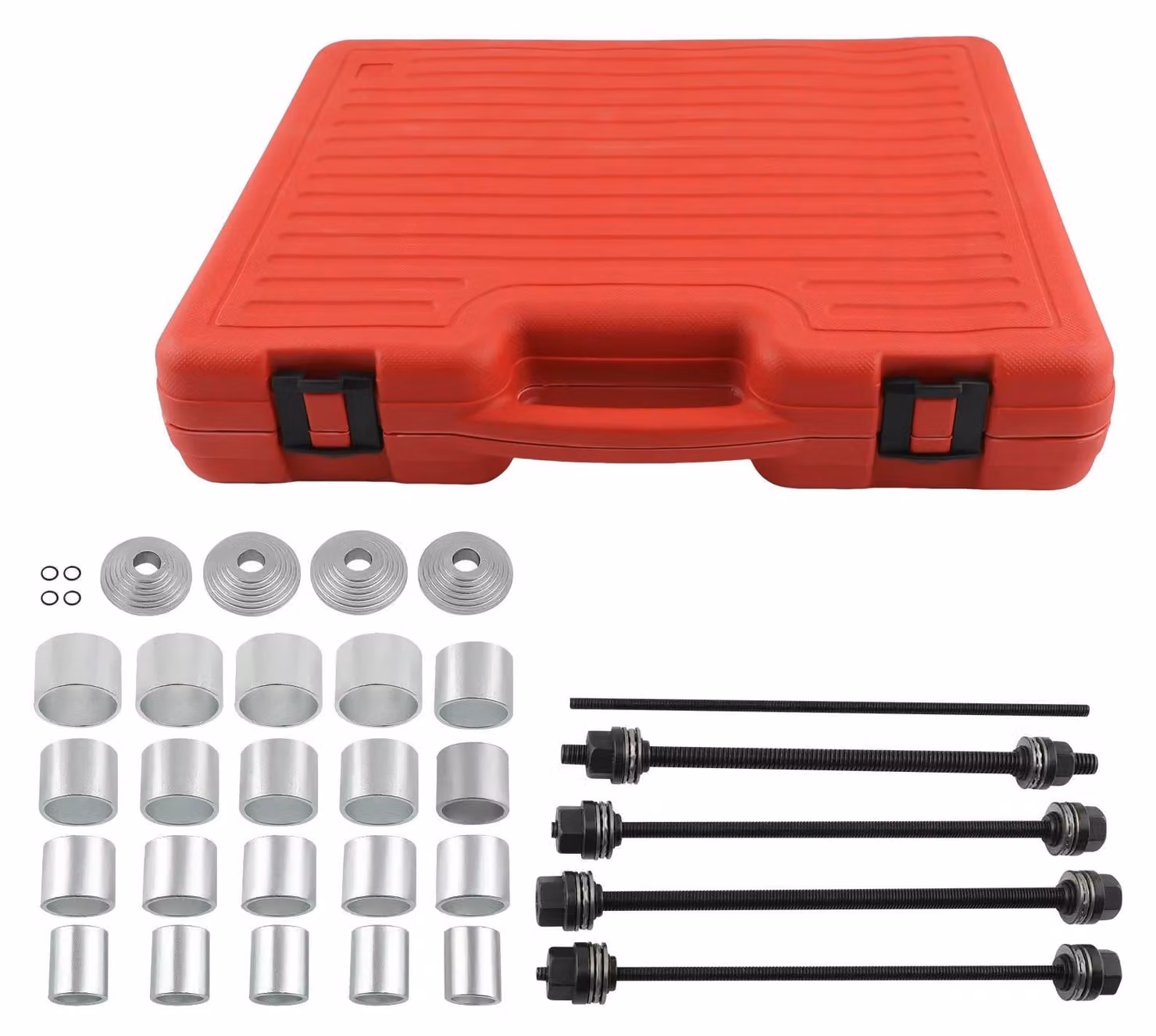 Set universale di bussole di estrazione e inserimento - Boccole per cuscinetti e anelli di tenuta - Attrezzi per smontaggio e montaggio - Valigetta porta attrezzi per officina automobilistica