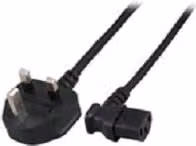 Cavo di alimentazione C13 con connettore UK angolato nero, lunghezza 2 m, modello PE090420A