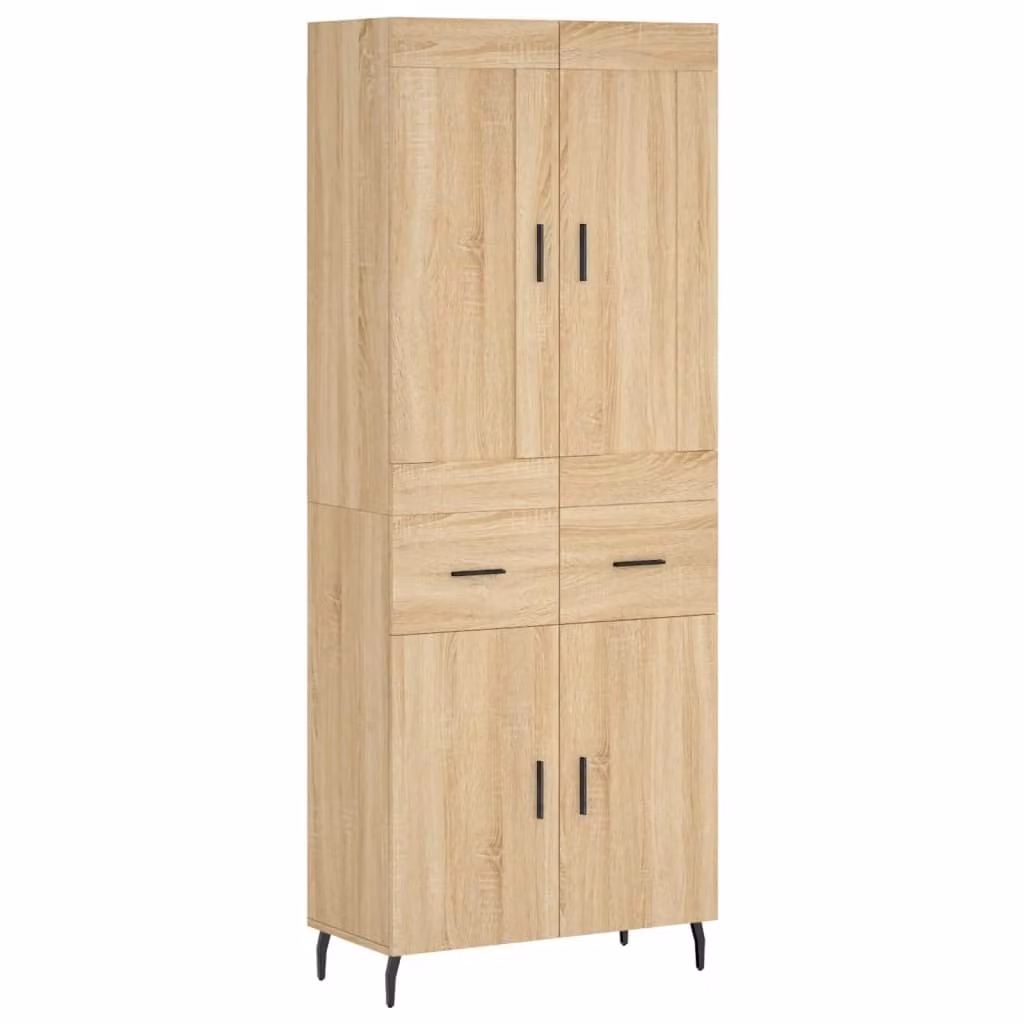 Credenza Rovere Sonoma 69,5x34x180 cm in Legno Multistrato