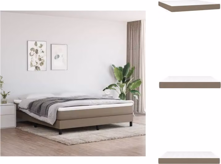 vidaXL Materasso a molle insacchettate Taupe 160x200x20 cm in tessuto - Materassi