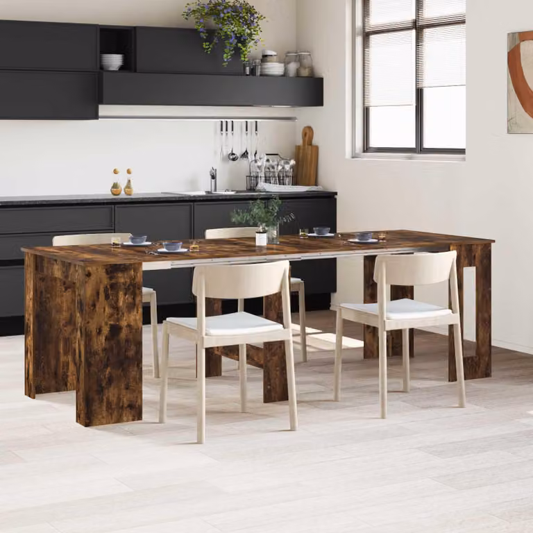 Maison Exclusive - Tavolo da pranzo, dimensioni 240 x 85 x 75 cm, realizzato in materiale composito di legno, finitura in rovere affumicato