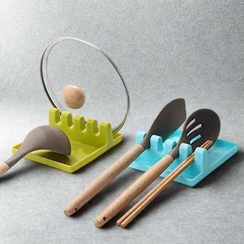 Portaoggetti per utensili da cucina, 4 scomparti, in plastica, multifunzionale