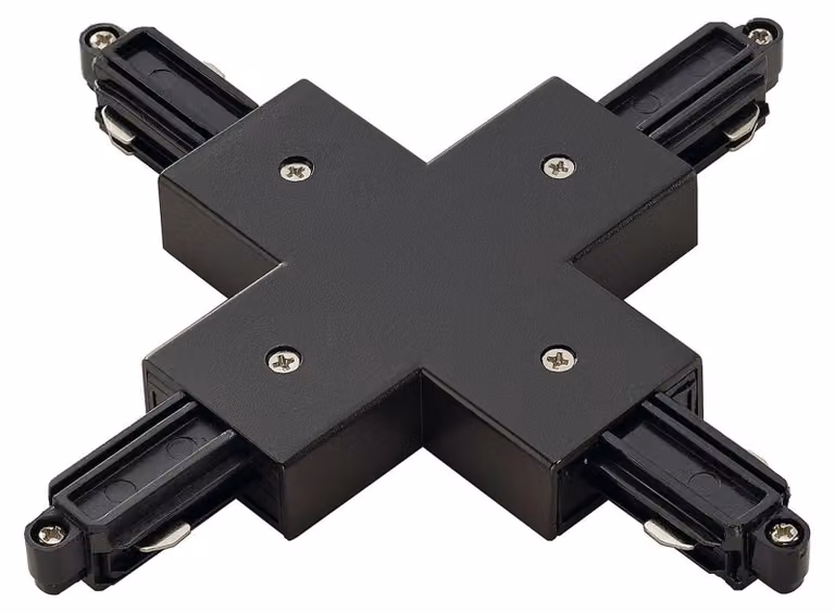 Connettore a X per binario HV a circuito singolo, versione per montaggio in superficie, nero