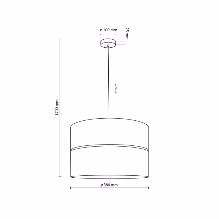Lampada a sospensione Nicol TK Lighting, dimmerabile, Legno chiaro, Soggiorno / Sala da pranzo, Moderno, Lampada a sospensione