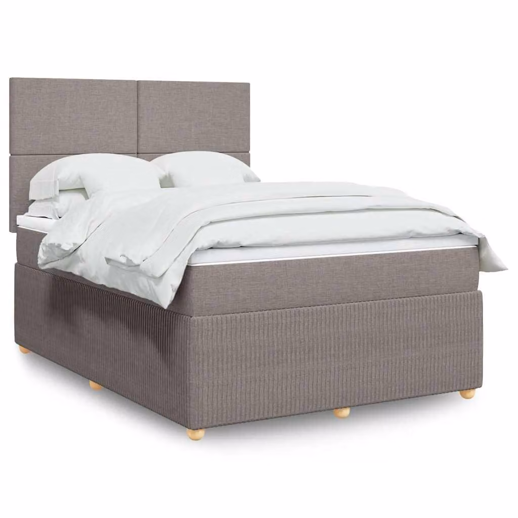 vidaXL Giroletto a Molle con Materasso Ibrido in Tessuto, L/P/H: 140 x 190 cm