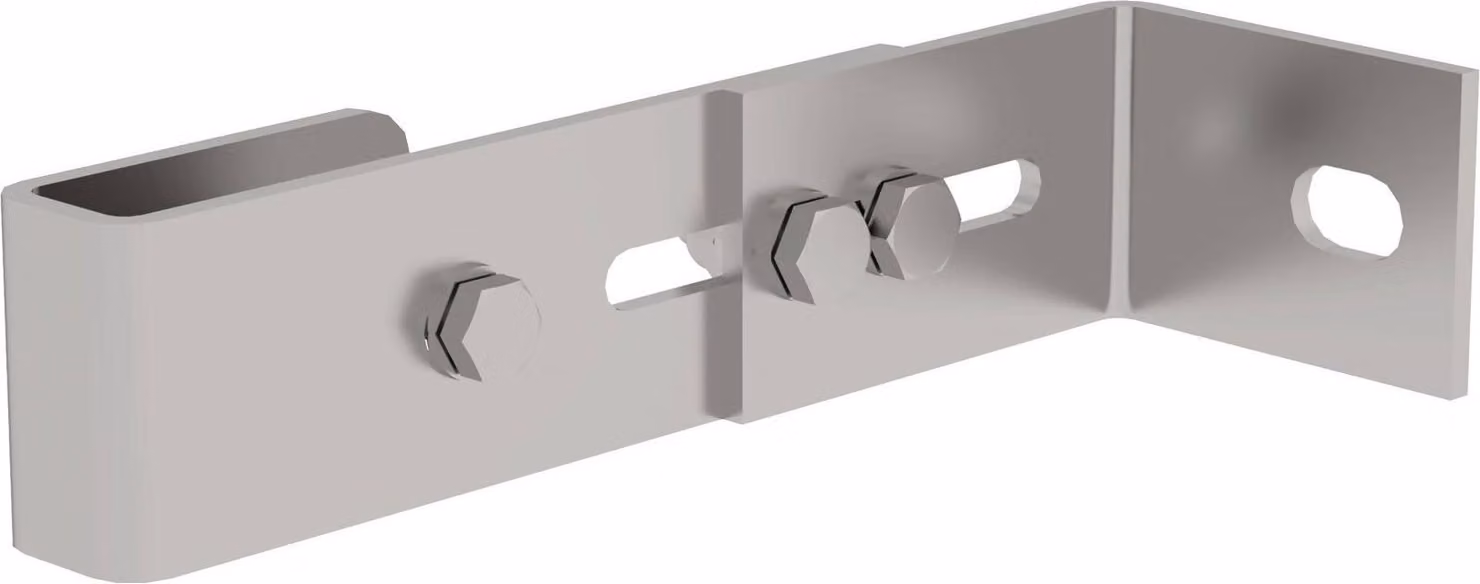 Staffa a parete, regolabile 165-205 mm, acciaio inox