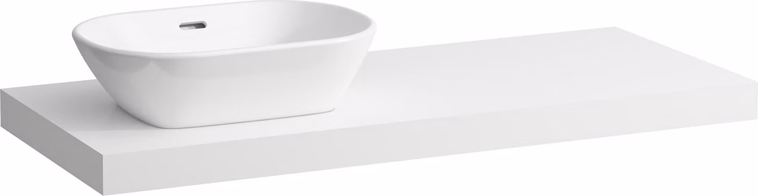 LAUFEN LANI Plan de toilette, une découpe à gauche, 1185x495x65mm, H4046721122601, H4046721122601