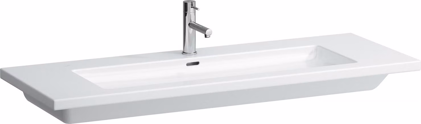 LAUFEN Living Square lavabo, encastré, 3 trous pour robinet, 1300x480, blanc, H8164360001081, H8164360001081