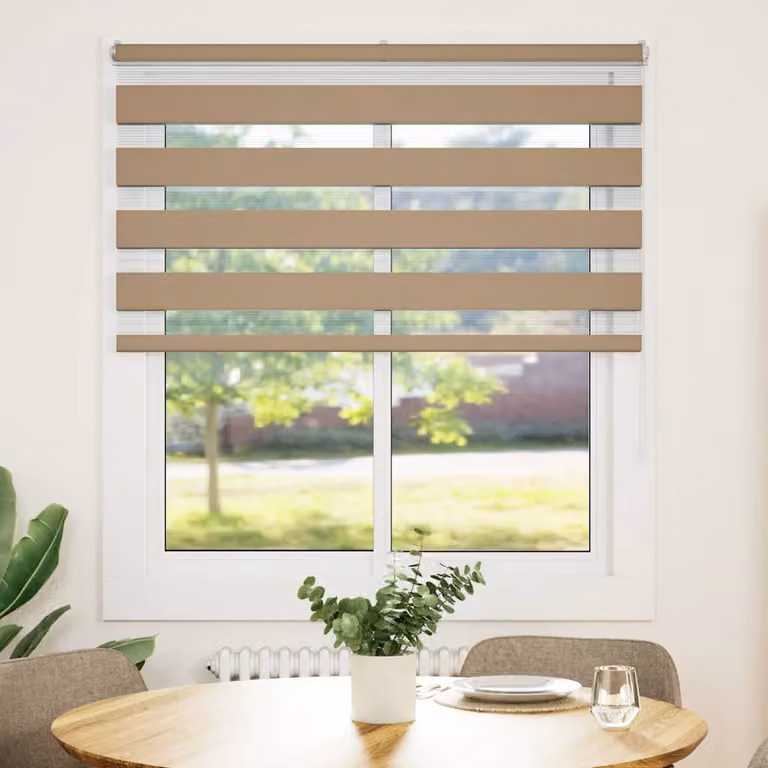 vidaXL Tenda a Rullo Zebra Larghezza Tessuto 120,9 cm Poliestere
