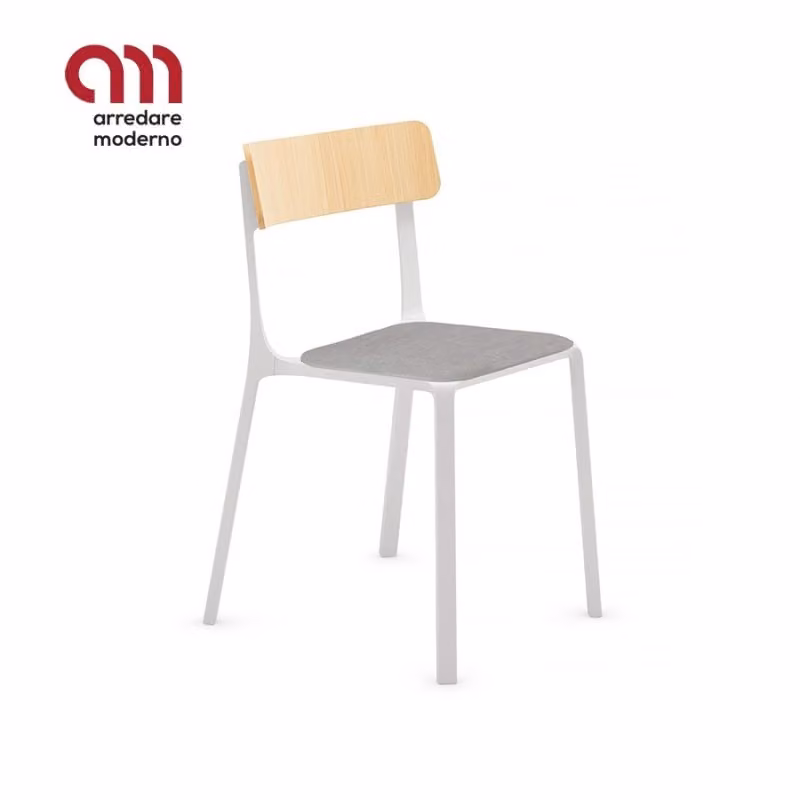 Sedia Ruelle in legno Infiniti Design con pannello