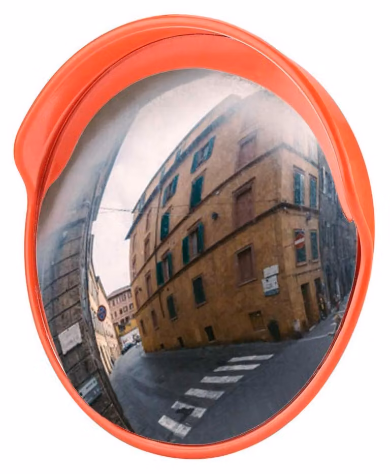 Specchi per traffico da 45 cm - Specchi convessi per traffico - Specchi a ampio angolo di visuale - Specchi per ingressi - Specchi per garage - Specchi per magazzini - Specchi di sicurezza