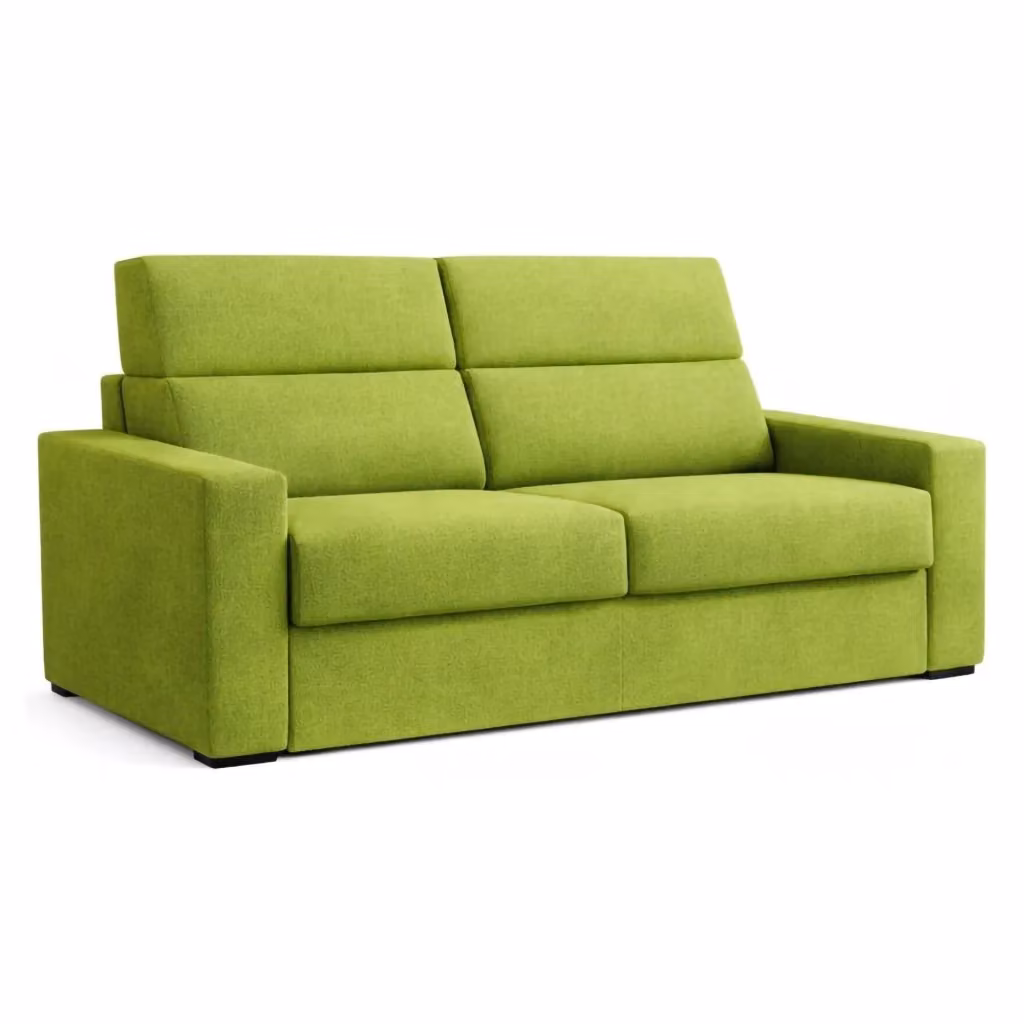 Divano Letto 2 Posti DMORA Made in Italy con Copertura Sfoderabile Verde L: 180 cm, P: 95 cm – 2