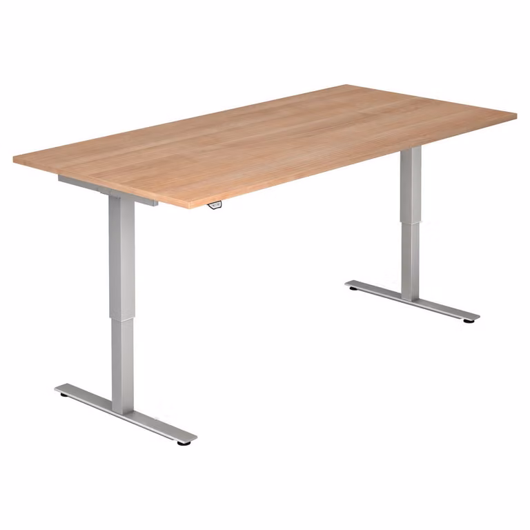 HAMMERBACHER XMST2E höhenverstellbarer Schreibtisch nussbaum rechteckig