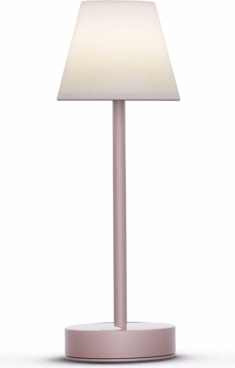 Nuova lampada da tavolo ricaricabile Garden Lola Slim 30 Oro rosa
