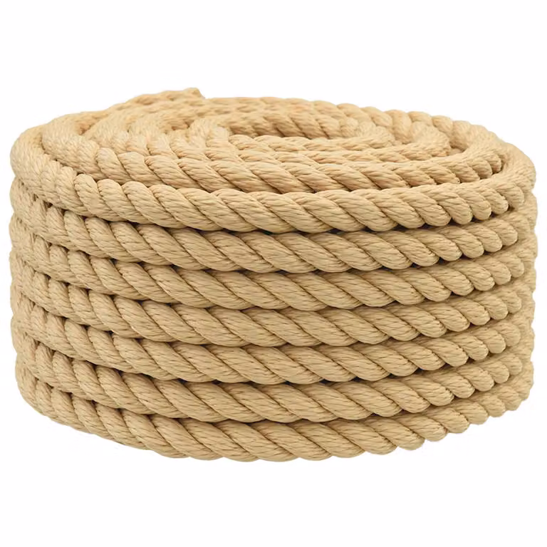 Corda multiuso vidaXL in plastica beige, diametro 18 mm, lunghezza 50 m, carico massimo 1995 kg