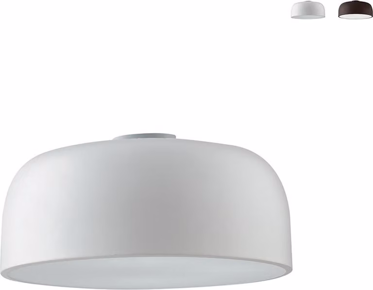 Plafoniera BISTROT in acrilico e metallo bianco da 38 cm.