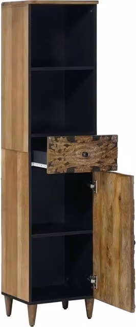 Mobile da Bagno | Armadio da bagno con cassetto Marrone 38 x 33,5 x 160 cm
