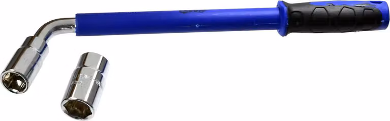 Chiave telescopica a L 17X19Mm + 21X23Mm, Acciaio rinforzato al Crv, Impugnatura antiscivolo, Estensibile da 380Mm a 550Mm