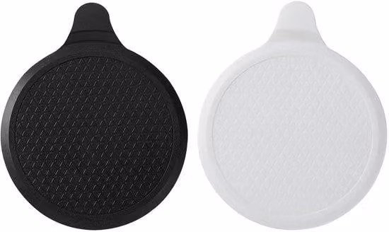 Set di tappi per scarichi di vasche da bagno e docce in silicone, antiscivolo, con ventosa - 2 pezzi, neri e bianchi