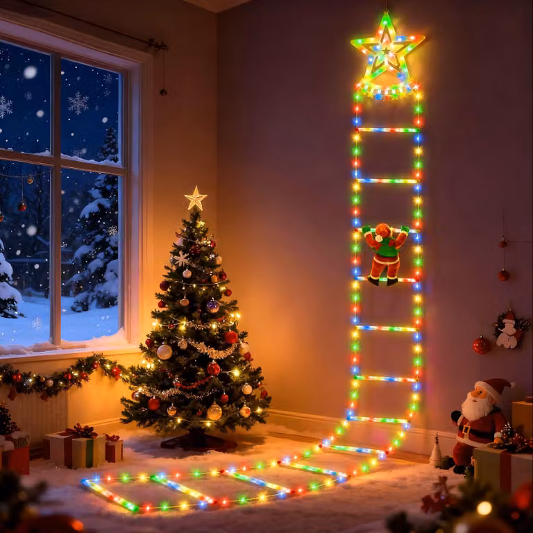 Catena luminosa a tema natalizio, lunghezza 3 metri, alimentazione USB, con telecomando, 12 LED, 8 modalità