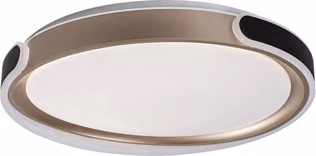 Plafoniera LED Rabalux Jindri rotonda, dimmerabile con telecomando, disponibile in bianco, nero o oro/ottone, Diametro: 50 cm, 48W