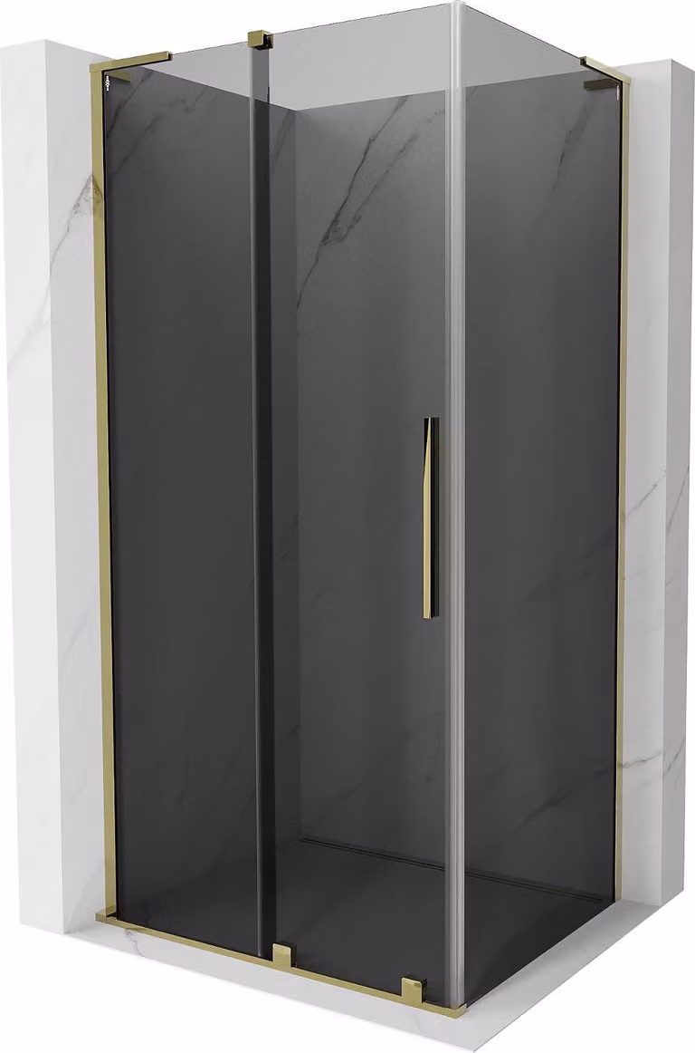 Mexen Velar L cabina doccia scorrevole 110 x 75 cm, grafite, oro - 871-110-075-43-50