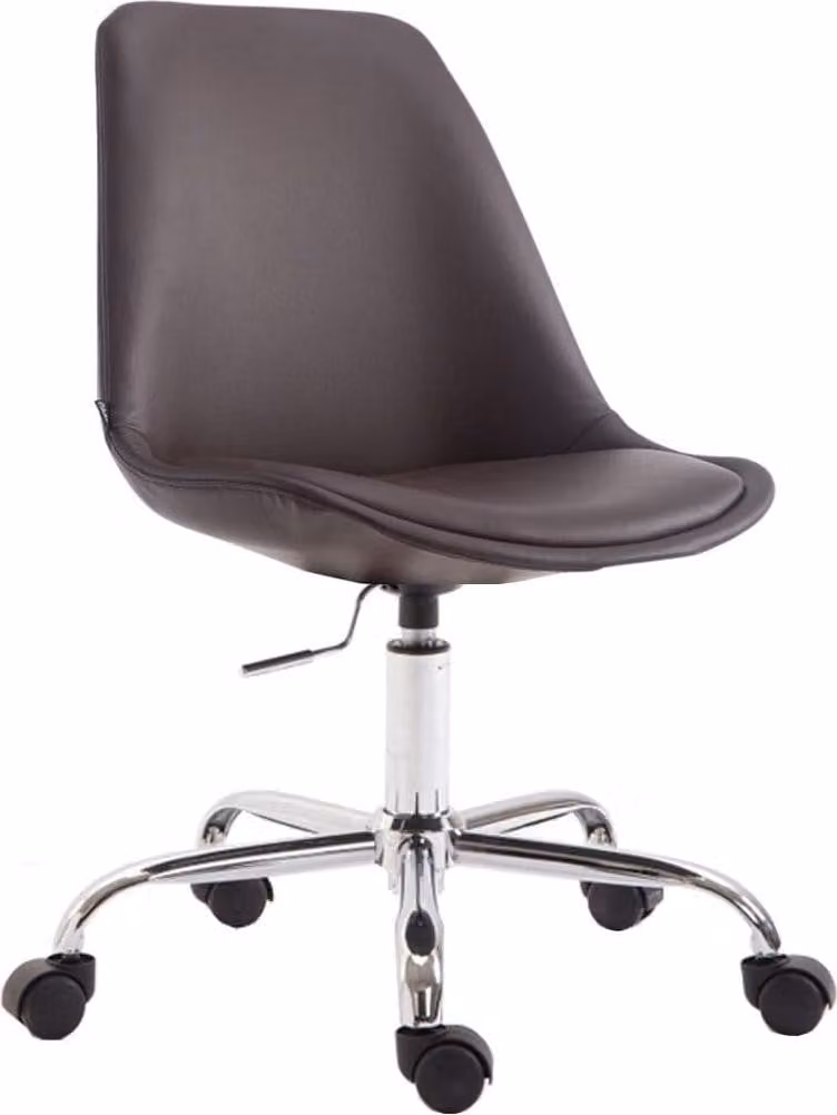 Sedia da ufficio in Pelle finta - Sedia da ufficio - regolabile in altezza e dal design ergonomico. Colore: Marrone