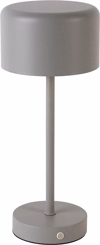 Trio Leuchten - Lampada da tavolo moderna grigia ricaricabile - Poppie touch function dimmer I Dimmerabile I Soggiorno I Camera da letto - Acciaio rotondo - I (non sostituibile) LED