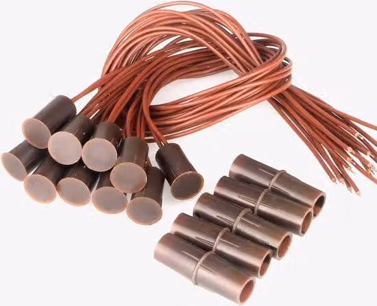 10 sistemi di chiusura di sicurezza a incasso di colore marrone - Interruttori automatici con allarme e sensore di contatto magnetico